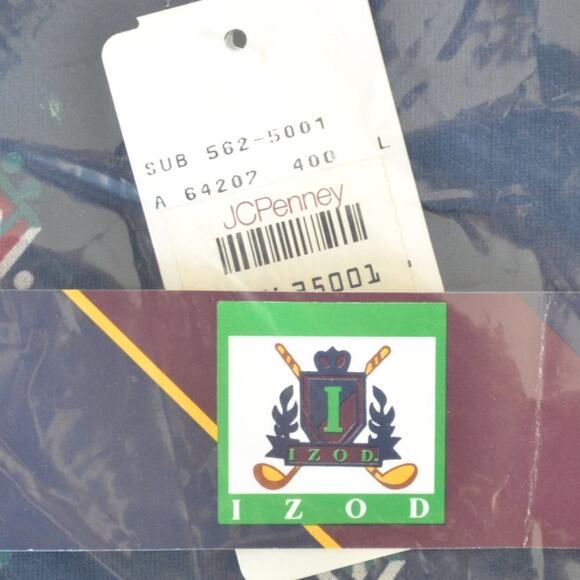 NWT Vintage IZOD Golf Club Patterned Polo Shirt - Picture 3 of 5